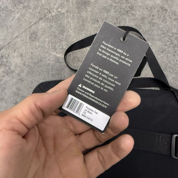 Timbuk2 Packable Tote Travel Shopping Bag Black NWT (18x17”) Company Logo - Picture 6 of 8